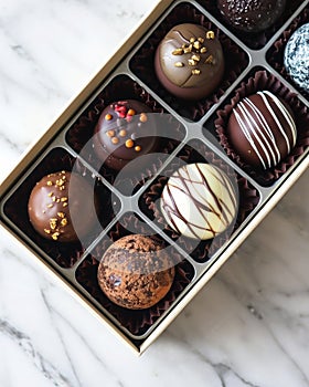 Assorted Gourmet Chocolates in Elegant Packaging