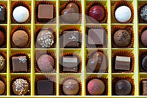 Assorted Gourmet Chocolates in Yellow Box