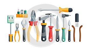 Assorted Hand Tools Icon for Workshop Repair, vector design Generative AI
