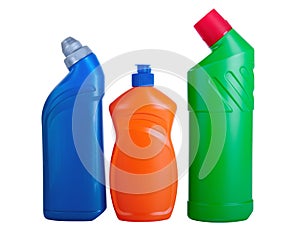 Assorted household cleaning products