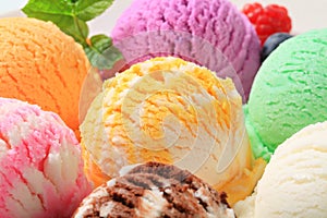 Assorted ice cream