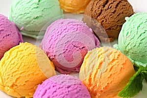 Assorted ice cream