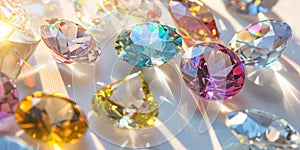 Assorted imitation colored gems