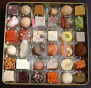 Assorted indian milk sweets