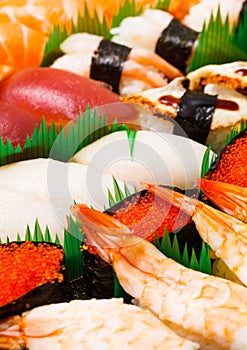 Assorted japanese sushi
