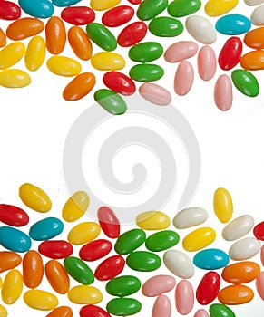 Assorted jelly beans background
