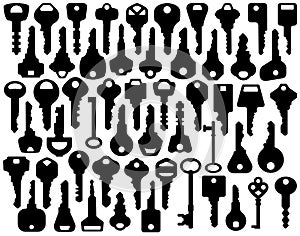 Assorted Key Silhouettes