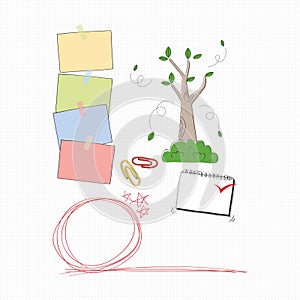 assorted labels. Vector illustration decorative design