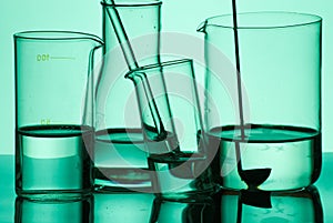 Assorted laboratory glassware