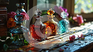 assorted luxury crystal perfume bottles