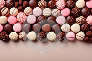 Assorted luxury handmade chocolates