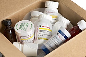 Mail Order Box With Prescriptions photo