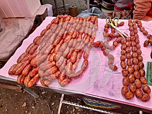 Assorted meat sausages