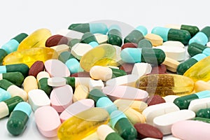 Assorted medication such as Antibiotic, Vitamin, Pain killer, Vitamin