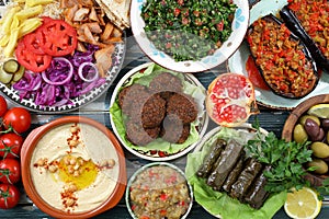 Assorted Middle Eastern and Arabic dishes