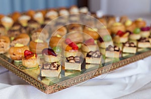 Assorted mini dessert on platter