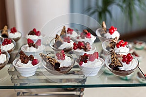 Assorted mini dessert on platter