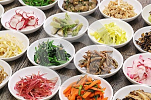 Assorted namul, korean food