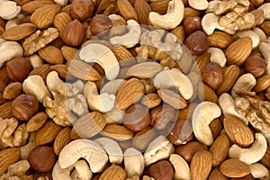 Diverso nueces de cerca 