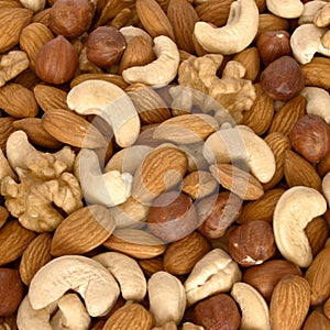 Diverso nueces de cerca 