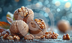 Assorted Nuts Piled on Table, A Nutty Delight for Snack Lovers