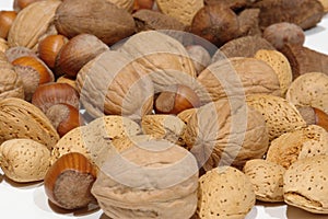 Assorted Nuts on white