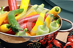 Assorted organic peppers