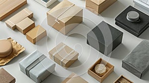 Assorted Packaging Boxes in Various Textures
