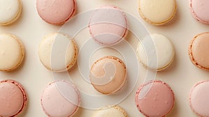 The colorful macaron pattern.AI generated image
