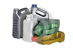 Assorted Plastic Containers for Engine Oils