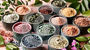 Assorted Powders in Small Cups