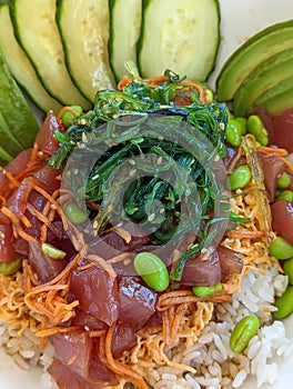 assorted random suchi at a restaurant