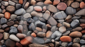 Assorted River Pebbles with Mixed Colors and Textures