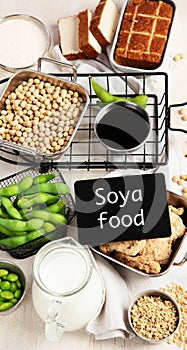 Assorted soya product..assorted soya product.Assorted soya products