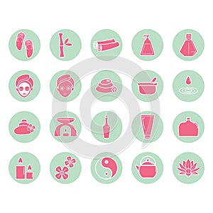 assorted spa icon set. Vector illustration decorative design