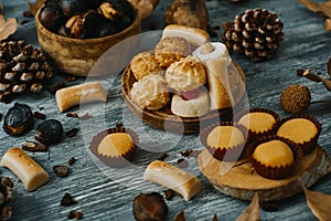Assorted Spanish confection eaten on All Saints Day photo
