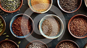 Assorted Spices and Herbs in Terracotta Pots