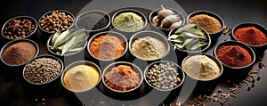 Assorted Spices Tray, Flavorful Herbs and Seasonings for Cooking