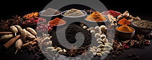 Assorted Spices Tray, Flavorful Herbs and Seasonings for Cooking