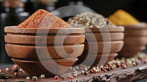 Assorted Spices in a Wooden Bowl - Flavorsome Herbs for Culinary Delights