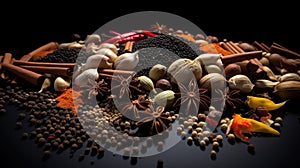 Assorted Spices in a Wooden Bowl - Flavorsome Herbs for Culinary Delights