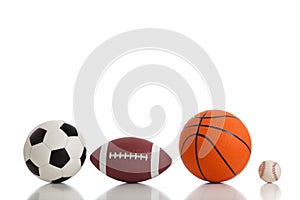 Assorted Sports Balls on White photo