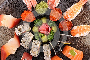 Assorted sushi platter