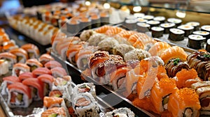 Assorted Sushi Platter Close-up