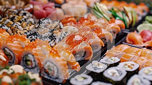 Assorted Sushi Platter Close-Up