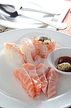 Assorted sushi Salmon