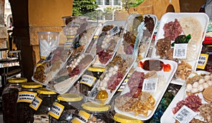 Assorted sweets at the local market in Cartagena, Colombia