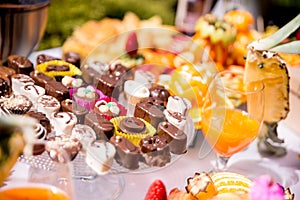 assorted sweets on party table