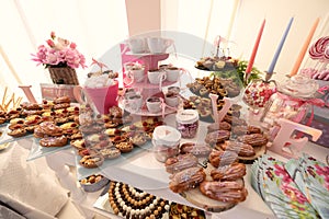 Assorted sweets on the table