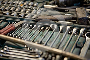 Assorted Tools Neatly Organized in Toolbox